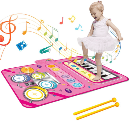 Interaktive Musikmatte für Kinder mit 5 Instrumenten (Schlagzeug, Klavier, Geige)
