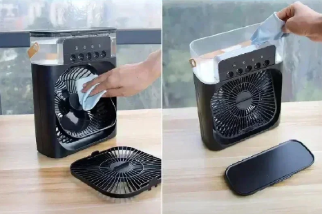 Tragbarer 3-in-1 Mini-Luftkühler, Luftbefeuchter und Nachtlicht für den Schreibtisch