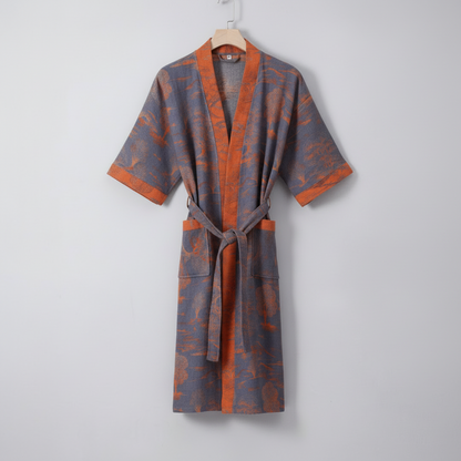 Kimono-Bademantel aus Bio-Baumwolle für atmungsaktiven Komfort