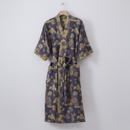 Kimono-Bademantel aus Bio-Baumwolle für atmungsaktiven Komfort