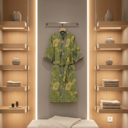 Kimono-Bademantel aus Bio-Baumwolle für atmungsaktiven Komfort