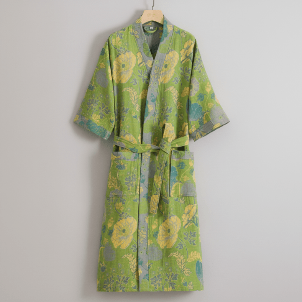 Kimono-Bademantel aus Bio-Baumwolle für atmungsaktiven Komfort