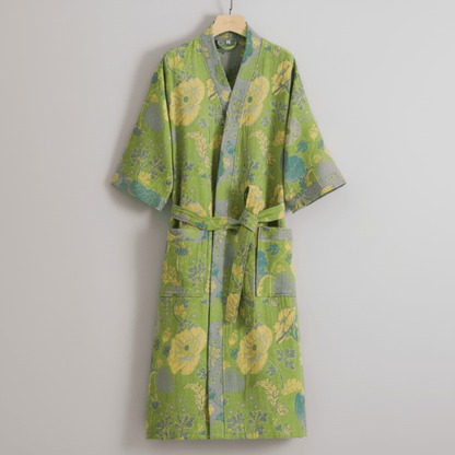 Kimono-Bademantel aus Bio-Baumwolle für atmungsaktiven Komfort