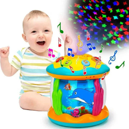 Verzaubernde Babyspielzeug-Trommel mit Licht und Sound