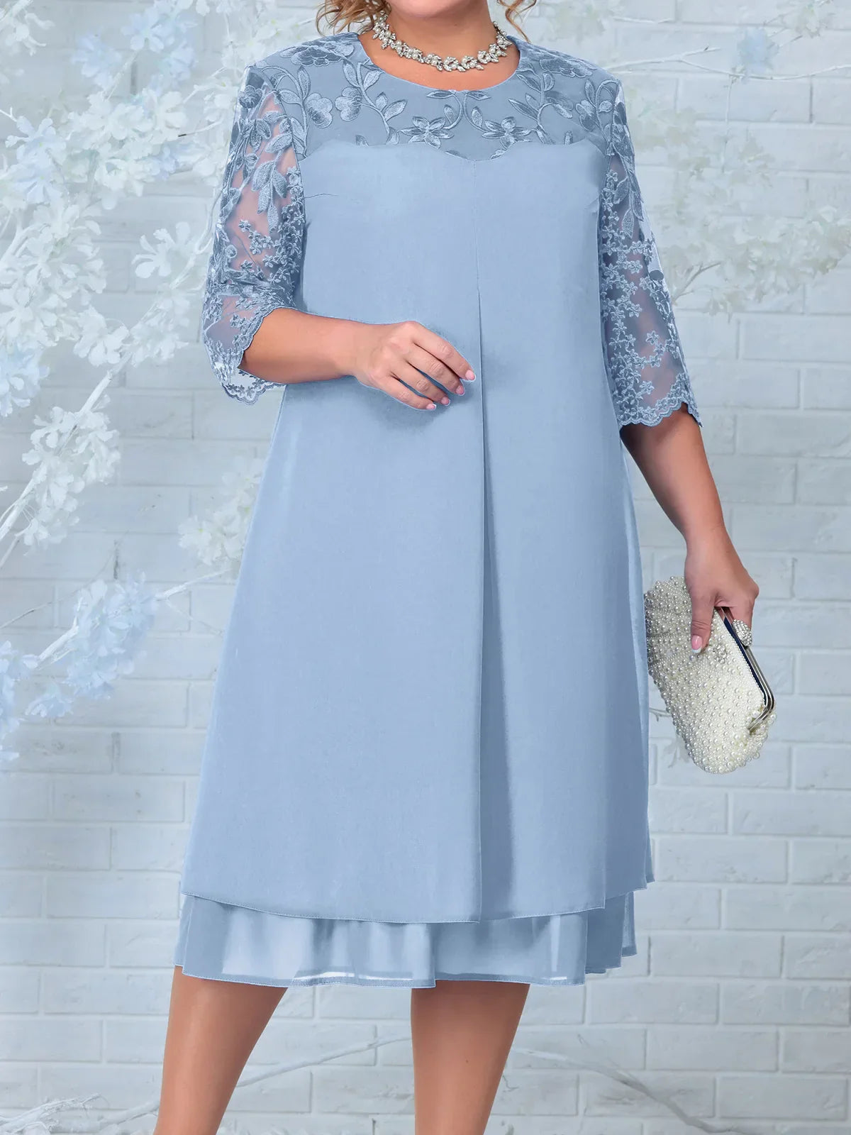Plus Size Herbst-Bankettkleid