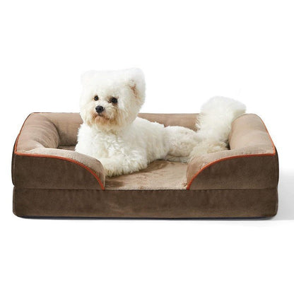 Orthopädisches Hundebett mit abnehmbarem Samtbezug