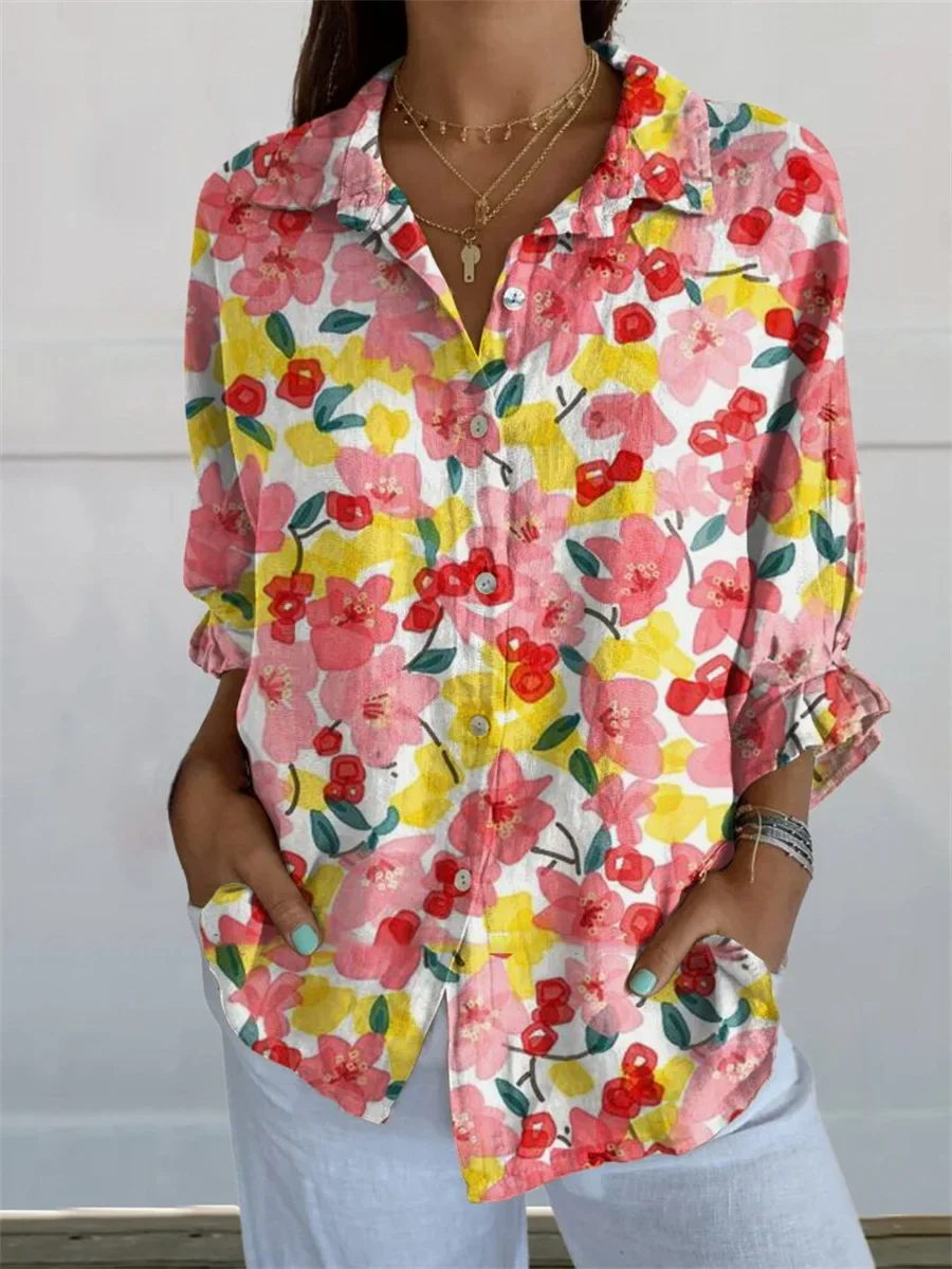 Damen Bedruckte Bluse | Langarm