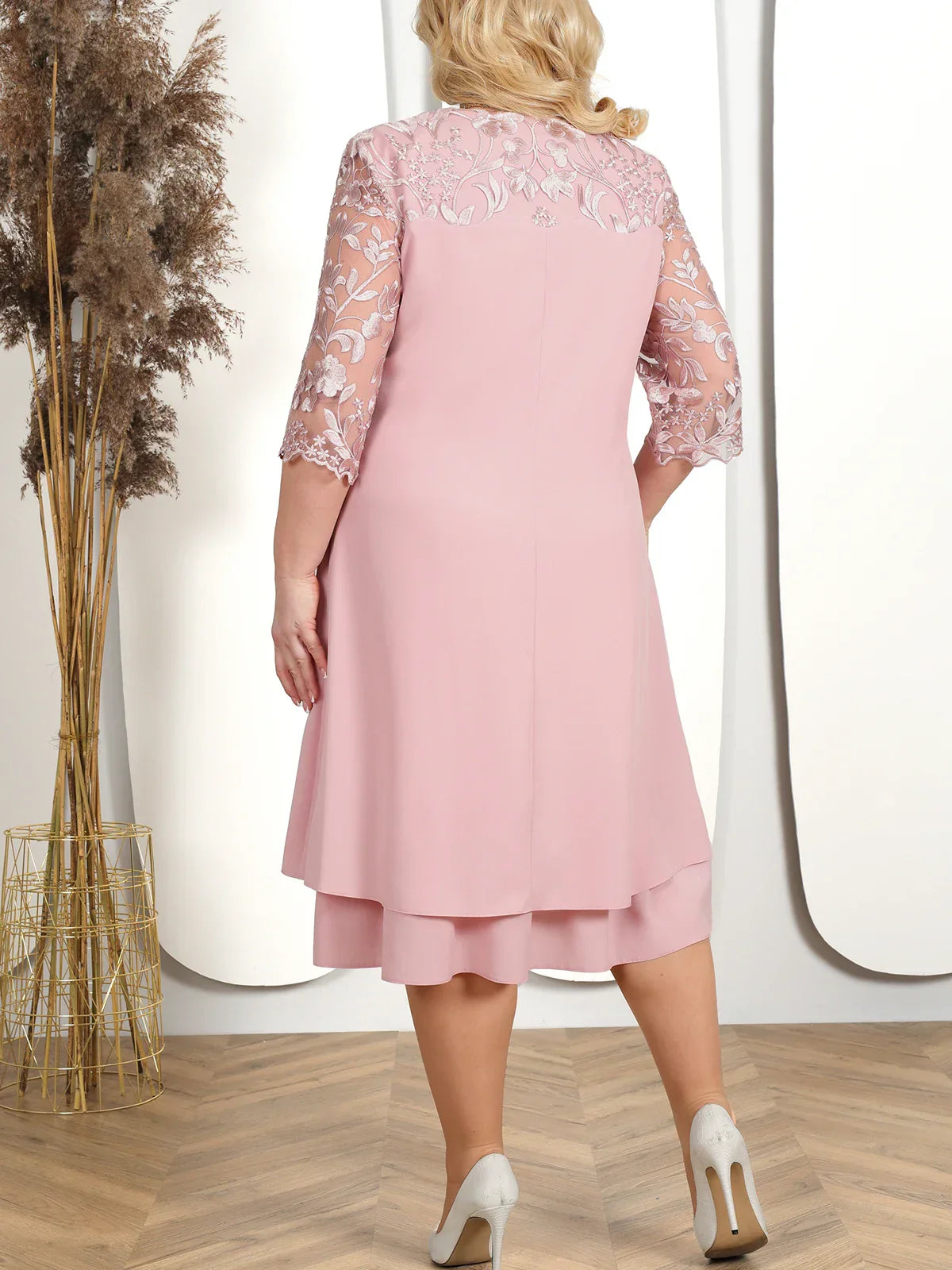 Plus Size Herbst-Bankettkleid