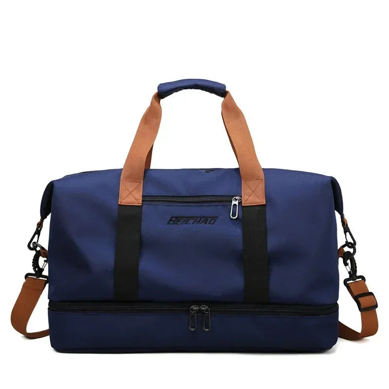 Fitness Reisetasche | Große Kapazität | Nass-Trocken-Trennung | Hand- und Schultertasche für Frauen