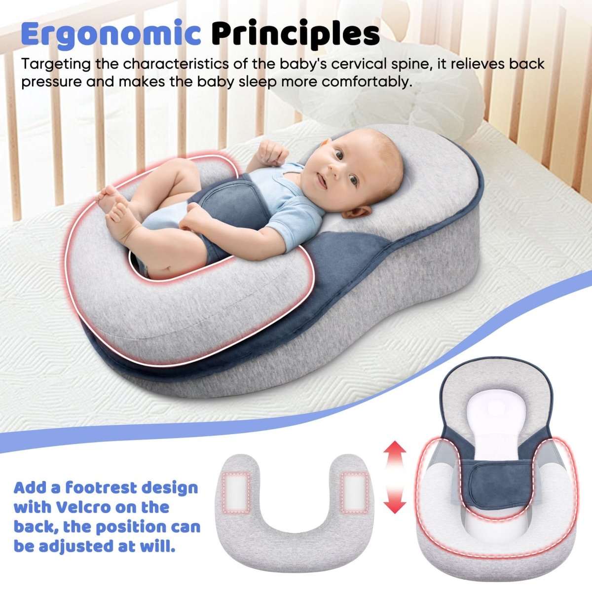 Ergonomisches Baby-Kissen – Sichere Schlaflösung für Säuglinge