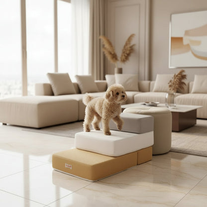 Premium Luxus Hundetreppe für sicheres Klettern auf Sofa & Bett