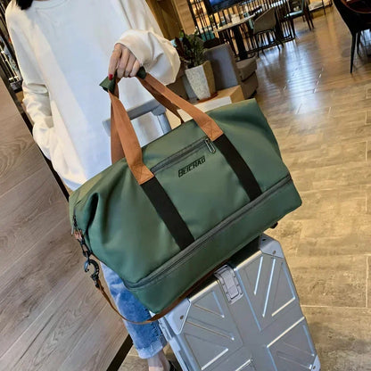 Fitness Reisetasche | Große Kapazität | Nass-Trocken-Trennung | Hand- und Schultertasche für Frauen