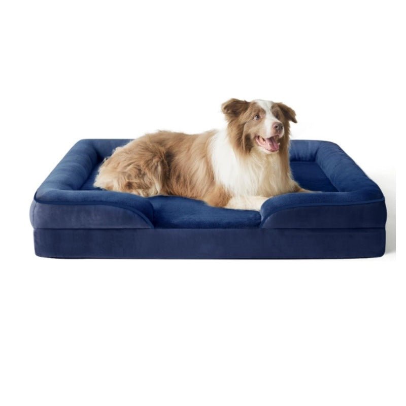 Orthopädisches Hundebett mit abnehmbarem Samtbezug