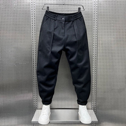 Herren Elegante Melange Hose | Lang