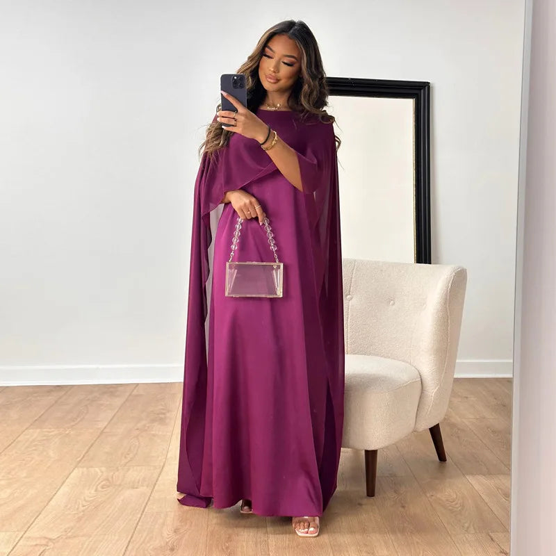 Damen Satin Festliches Kleid | Maxi