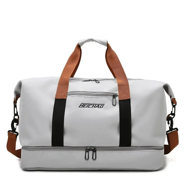Fitness Reisetasche | Große Kapazität | Nass-Trocken-Trennung | Hand- und Schultertasche für Frauen