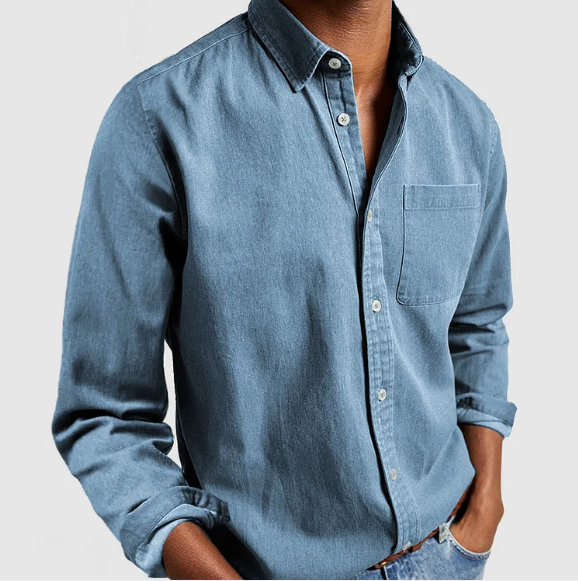 Men's Soft Blend Denim Shirt | Button