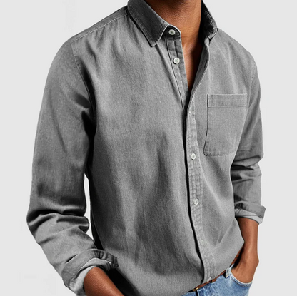 Men's Soft Blend Denim Shirt | Button