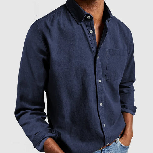 Men's Soft Blend Denim Shirt | Button