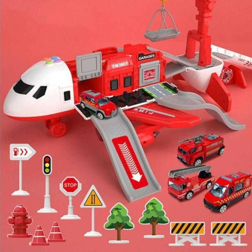 Abenteuer AirPlay Set mit Flugzeug & Fahrzeugen für kreative Kinder