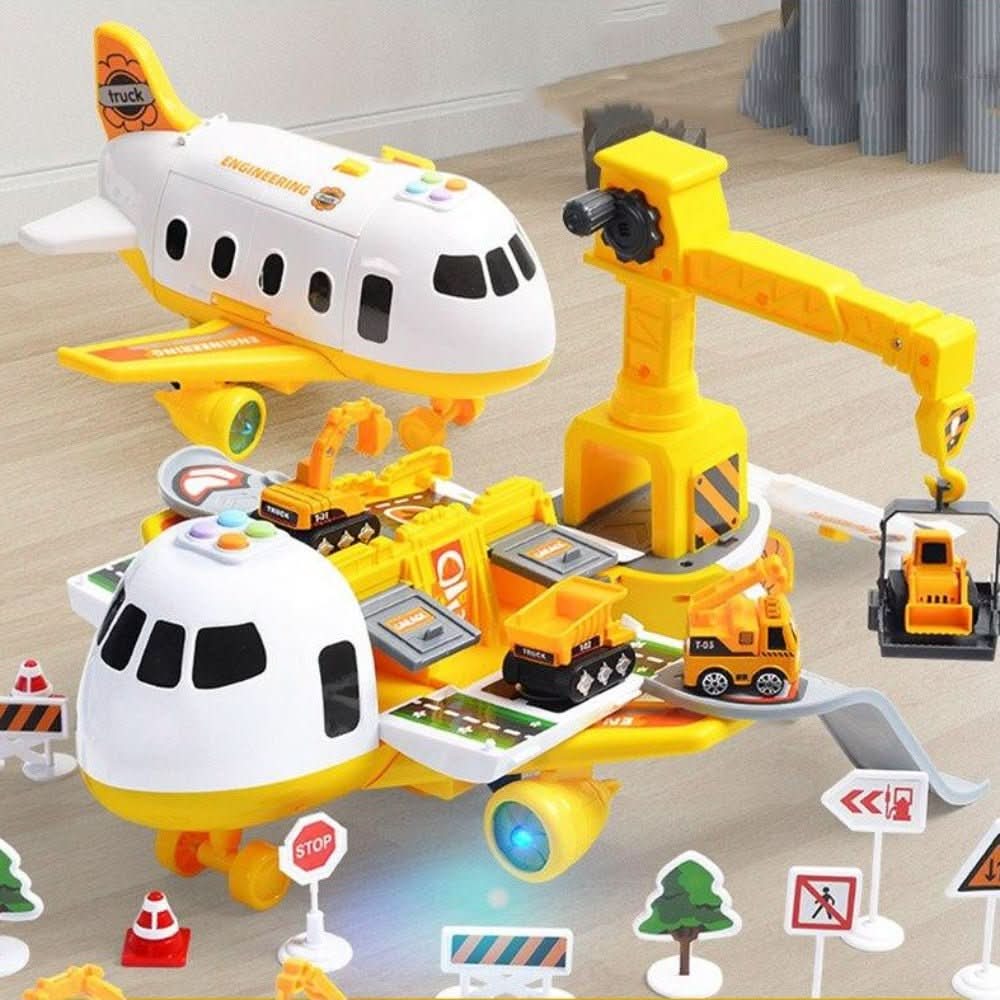 Abenteuer AirPlay Set mit Flugzeug & Fahrzeugen für kreative Kinder