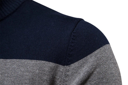 Men's Soft Striped Sweater | Zip