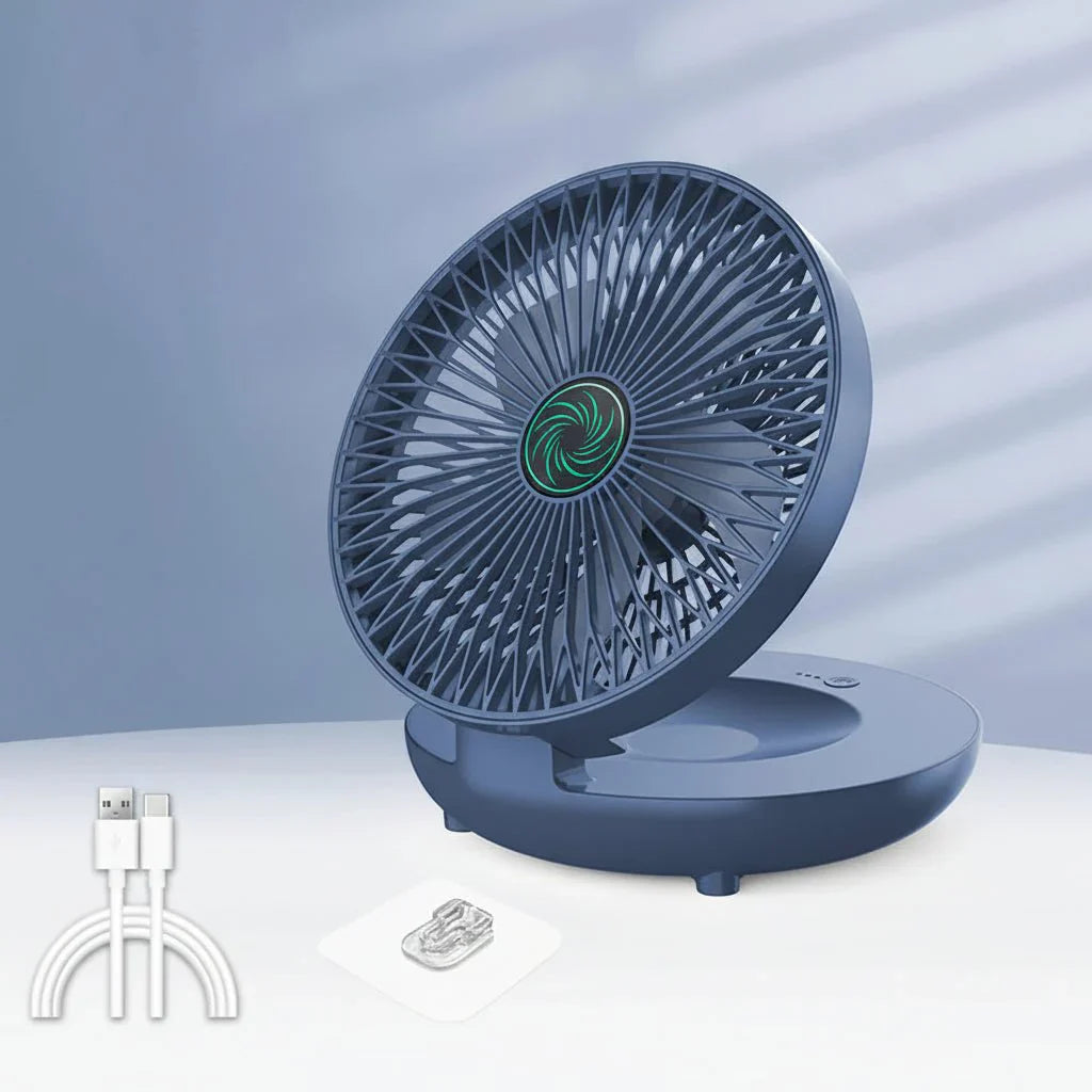 Tragbarer USB-Ventilator mit 3 Geschwindigkeitsstufen, faltbares und kompaktes Design