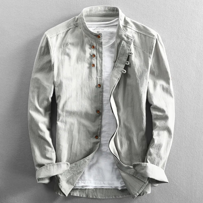 Herren Elegant Hemd | Stehkragen