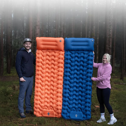 Aufblasbare Campingmatratze mit Fußpumpe & Ergonomischem Design