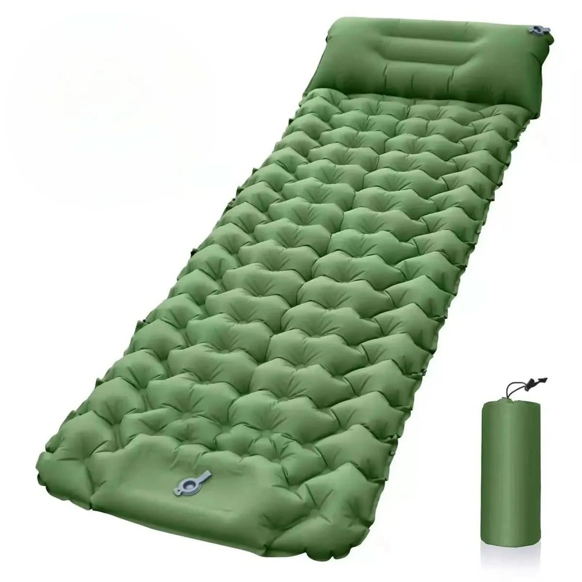 Aufblasbare Campingmatratze mit Fußpumpe & Ergonomischem Design