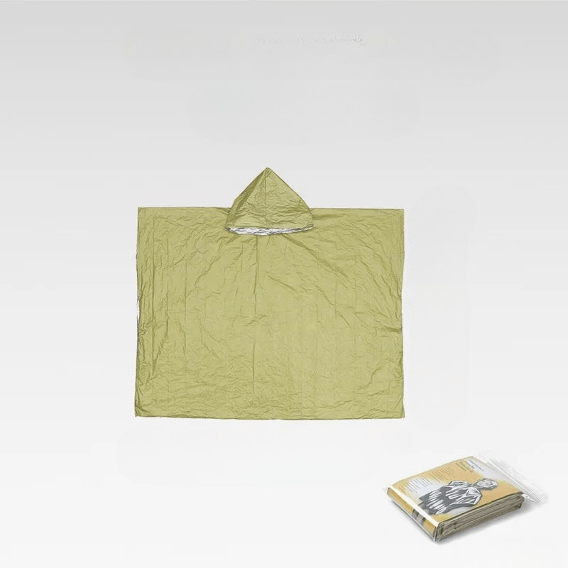 Wiederverwendbarer Notfall-Regenponcho mit Kapuze für Outdoor-Schutz
