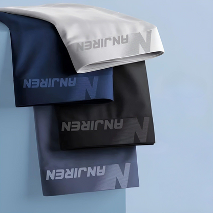 Herren Eis-Seide Boxershorts – Nahtlos, weich & atmungsaktiv | Set von 4