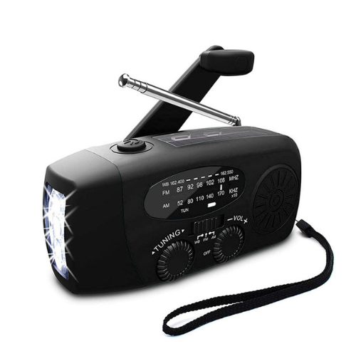 Selbstbetriebene Notfallradio – Handkurbel, Solar, Taschenlampe & Powerbank – FM/AM Radio, unerlässlich für Katastrophen und Notfälle