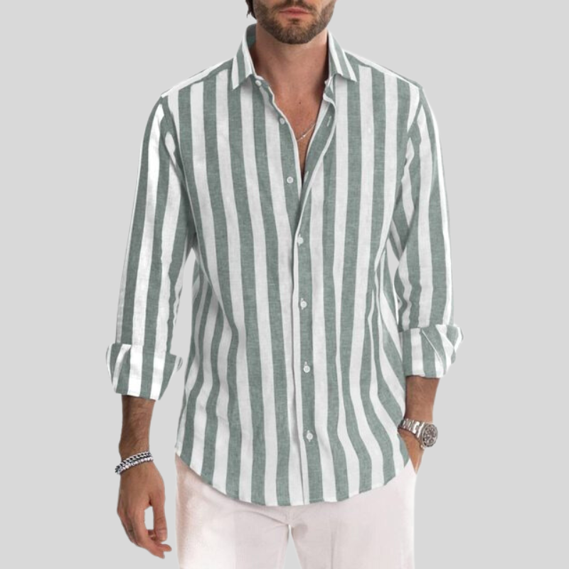 Herren Gestreiftes Hemd | Langarm