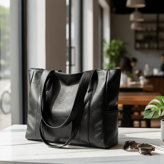 Elegante Leder-Schultertasche mit retro Touch und glatter Oberfläche