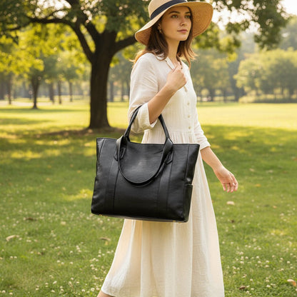 Elegante Leder-Schultertasche mit retro Touch und glatter Oberfläche