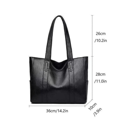 Elegante Leder-Schultertasche mit retro Touch und glatter Oberfläche