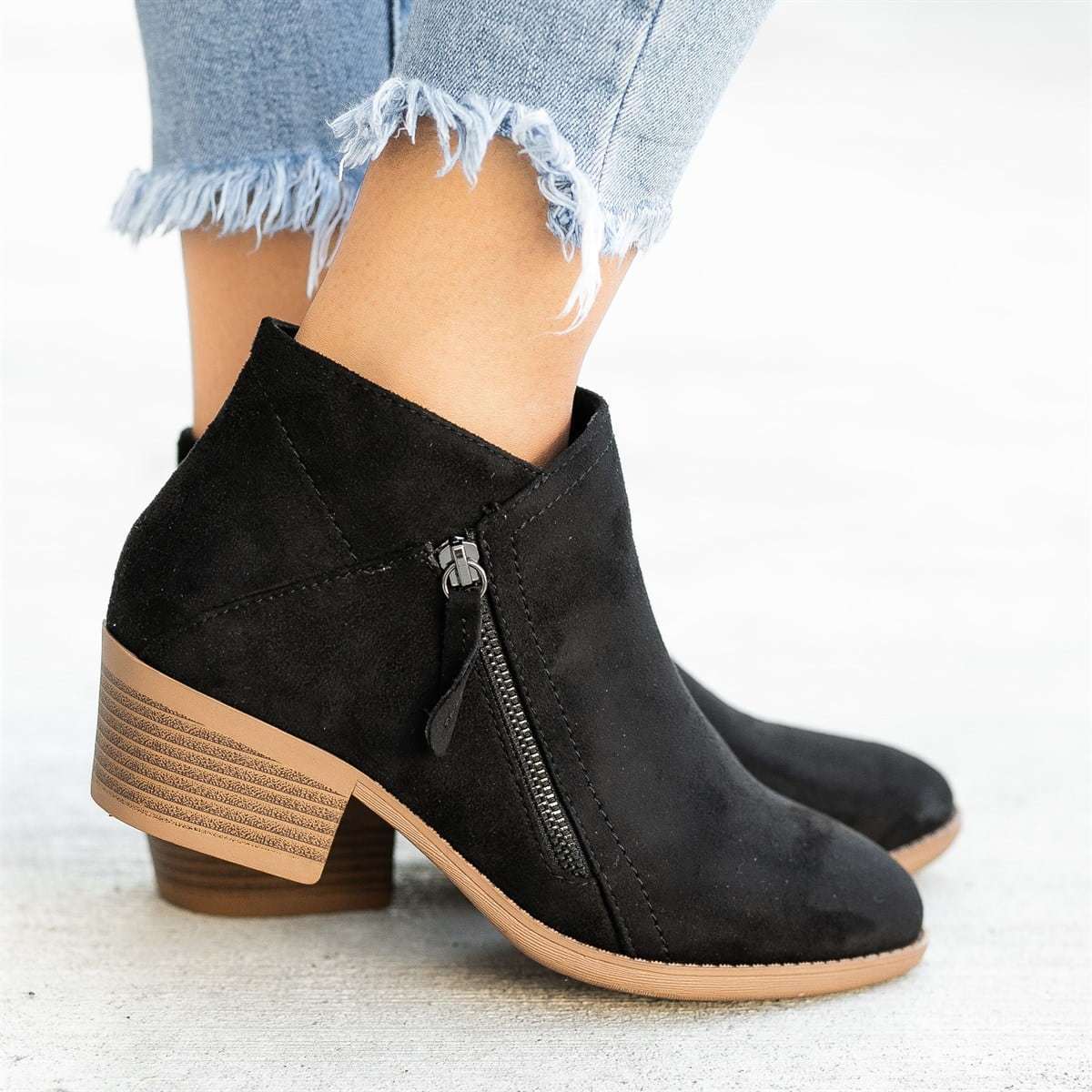 Damen Bequeme Stiefeletten | Reißverschluss