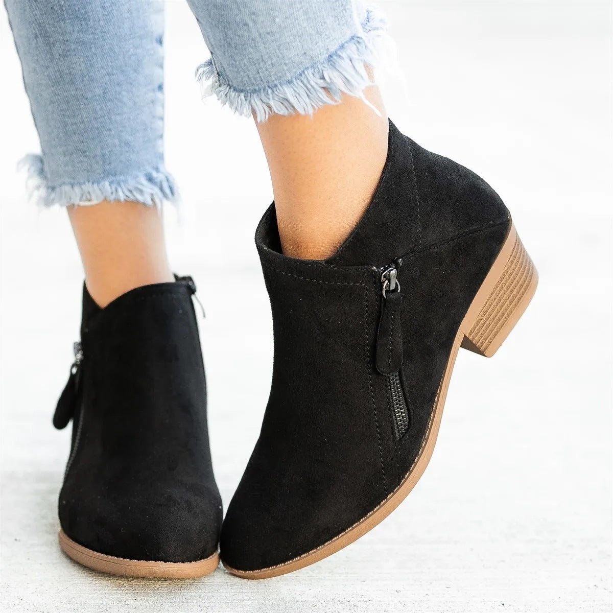Damen Bequeme Stiefeletten | Reißverschluss