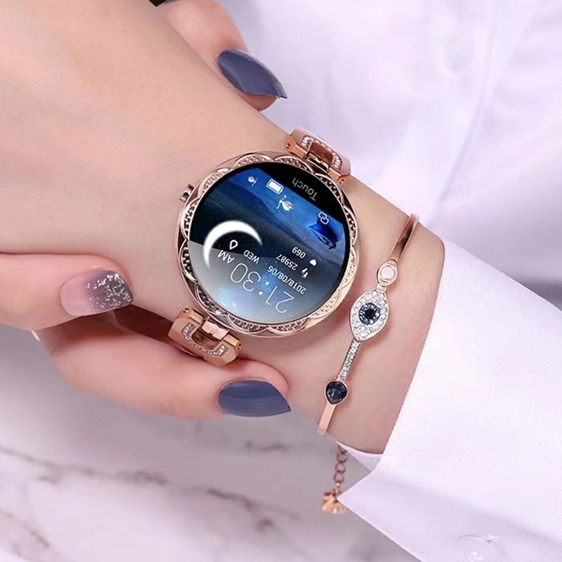 Wasserdichte Frauen Fitness Smartwatch mit Pulsüberwachung