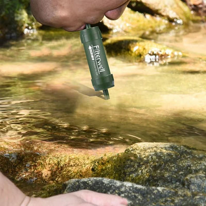 Tragbarer Mini-Wasserfilter-Strohhalm für Camping und Notfälle