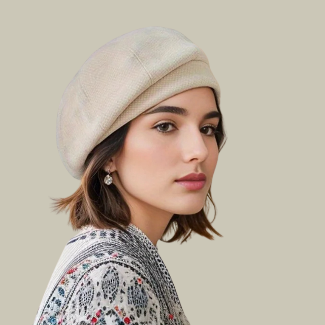 Women's French Beret Hat | Houndstooth