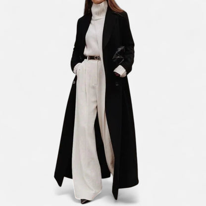Women's Maxi Overcoat Coat | Black