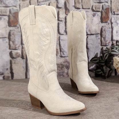 Women's Suede Cowboy Boots | Pointed