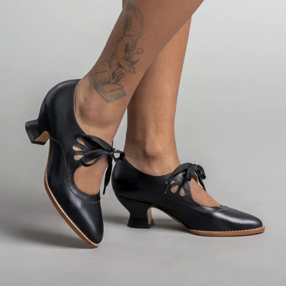Damen Vintage High Heels | Schnüren