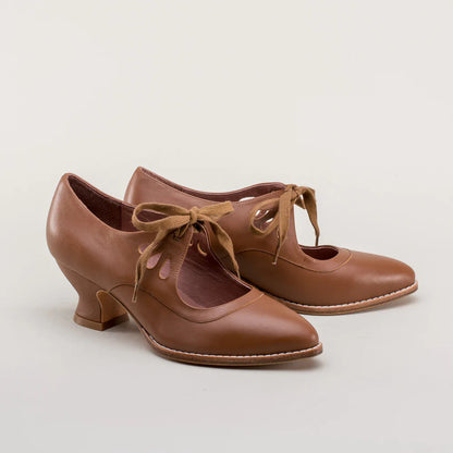 Damen Vintage High Heels | Schnüren