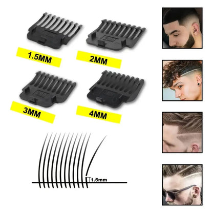 3-teilige professionelle Haar- und Bartpflegeset für Männer, kabellose Trimmer mit LED-Display, USB wiederaufladbar