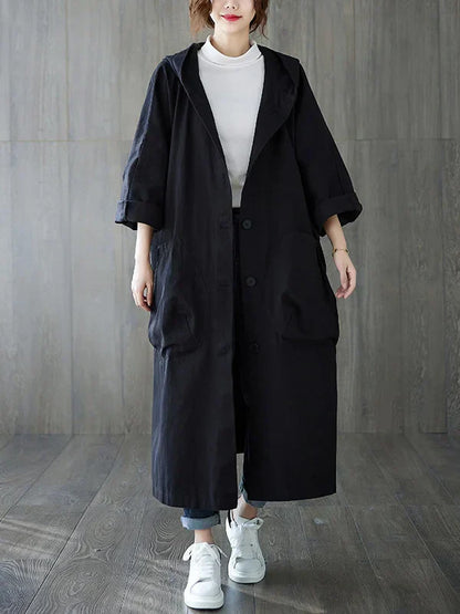 Women's Loose Coat | Large Pockets