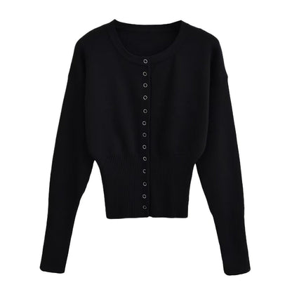 Strickjacke mit Knopfleiste und langen Ärmeln für Damen - Claudia