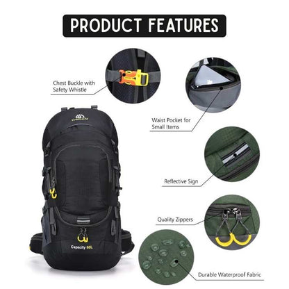 60L Wasserdichter Abenteuer-Rucksack